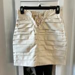 For Love & Lemons  Lace Up Mini Skirt Size Small Color Cream Photo 3