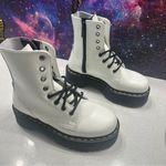 Dr. Martens  Jadon White Leather Platform Combat Boots Sz 37 EU/ US Women 6 Men 5 Photo 8