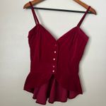 Vintage holiday red velvet like top Photo 2