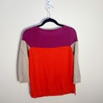 Loft  Women's Colorblock Wool Blend Pullover Sweater Size LP Photo 4