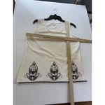 Coldwater Creek Boho Top Size L 14-16 ivory beaded embellished tank hippie Photo 8