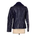 Nanette Lepore Nanette Lapore Moto Style Jacket in Royal Purple Wool and Polyurethane Body Photo 2
