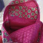 Vera Bradley  Campus Backpack Pink Flower Hipster Gently Used Photo 4