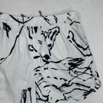 The North Face  Shorts Womens Large White Black Graphic Running Zip Pocket Liner Photo 2