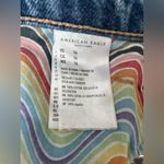 American Eagle  Pride Medium Wash Denim Highest Rise Baggy Shorts Distressed; 14 Photo 8