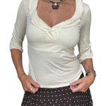 ZARA Cream Lace Trim 3/4th Sleeve Basic Photo 0