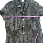 Wilfred Aritzia  Black Tonal Floral Button Down Shirt Women's Size XS Photo 3