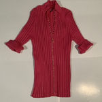 Willi Smith  Coral Ribbed Top with Button Detail Photo 0