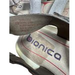 Bionica Sandals Women's Metallic Taupe Leather Open Toe Comfort Photo 7