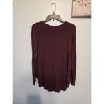 American Eagle  Soft & Sexy Cage Front Long Sleeve T-Shirt Deep Purple Merlot L Photo 3