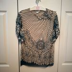 Vivienne Tam  Scarf Print Beige and Dark Green Tee Photo 1