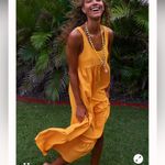 Free People Beach NWT Real Love Yellow Midi dress Orangeade Photo 3