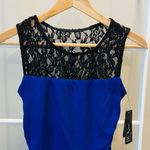 BCX Blue Ruched Going Out Dress With Lace S Photo 1
