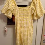 Yellow gingham dress Photo 0