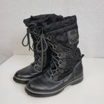 Coach Womens Boots Size 5.5 Shaine Black Signature Monogram Winter/Rain Fleece Photo 6