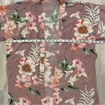 3/4 Sleeve Rayon Floral Open Shawl Beach Cover Up Robe Fringe Trim Size L/OS Size L Photo 2