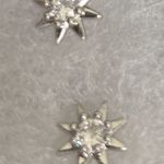 Antian Accessories™ 3 Pair Earring Set Pearl Hoops Star Zircon Studs CZ Silver Photo 4