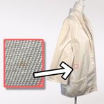 Vintage Off White Cotton Blend Open Front Blazer Jacket Size Medium Photo 9