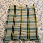 A New Day Blue and Yellow Checkered Blanket Scarf One Size Photo 1