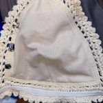 Crocheted Triangle Cream String Bikini Top Size XS Photo 2