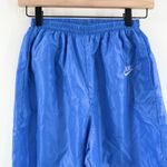 Nike Track Pants Size Medium Vintage 80s Made in Japan Blue Nylon Zipper Unlined Photo 8