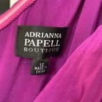 Adrianna Papell  Boutique One Shoulder Formal‎ Gown Sz 12 Purple Beaded Photo 2
