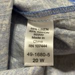 Jessica London  plus size women’s 20w blue paisley linen pants elastic waistband Photo 6