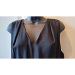 Kenneth Cole New York Sleeveless Black V-Neck faux wrap Dress Sz 12 Photo 1