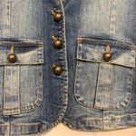 Faded Glory Vintage  Distressed Embroidered Denim Size 4 Blazer.             1816 Photo 3