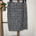 Banana Republic Plaid Pencil Skirt Black White Business Casual Women's Size 10 Photo 4