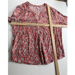 Old Navy  The Tunic Shirt Long Sleeve Top Salmon Floral Boho Flowy Career XL Photo 9