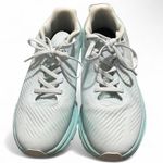 Hoka One One White and Light Green Sneakers Size 10 Photo 1