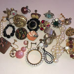 Lot of Single Screw Back Clip On Vintage Earrings Coro Lisner Gold Photo 0