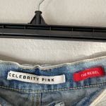 Celebrity Pink Denim Shorts 5/27 Acid Wash Distressed Button Fly Casual Cut Off Photo 3