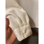 Kathy Che White Vintage Pearl Floral Lace Long Sleeve Buttons Size 12 Photo 2