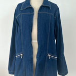 Vintage Adriana Sport Denim Jacket Zip Front Women Medium Blue Cotton Photo 0