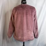 Skies Are Blue Pink Faux Fur Button Front Lined Dressy Cocktail Jacket Size XS Photo 1