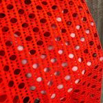 Carmen Marc Valvo Red Orange Persimmon Crochet One Piece Swimsuit 14 NWT Photo 6