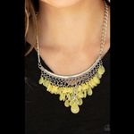 Paparazzi Yellow Rio Rainfall Acrylic Lemon Drop Necklace Photo 1