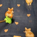 NWT Bass Corgi Dog Scarf Wrap Shawl Womens Blue White Hearts Novelty Flaw 68x34 Photo 6