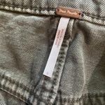 Free People Grey Green Denim Raw Edge Jean Mini Skirt - size 0 Photo 2