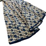 Handmade/Vintage XL long maxi blue green print floral modest dress Photo 9