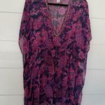 Tommy Bahama Women’s 8 Sheer Blouse Cover Up Dark Floral Photo 0
