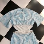 Third Form Tee T- Shirt Dress Midi Blue & White Tie Dye Print size 8 R Revolve Photo 9