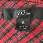 J.Crew J. Crew Jewel Button Funnel Neck Red Plaid Popover Shirt Holiday Party Size 6 Photo 8