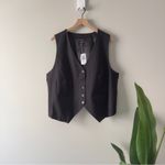 Torrid  Black Button-Up Vest Sleeveless Layering Solid Business Casual 3X NWT xxl Photo 2