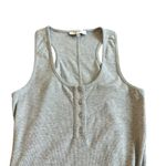 Reiss  Zeta Grey White Tank Dress Bow Belt Stretchy Ribbed Cotton Blend SIze 6 Photo 3