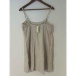 Entro NWT Abercrombie Fitch Button Front Dress Tan Linen Cotton Blend M Tall Skort MT Photo 6