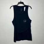 Ivory Ella  navy blue pretty florals tank top women’s size medium 100% cotton new Photo 1