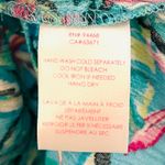 Stella Parker Collection Tropical Floral V Neck Tassel Sleeveless Ruffle Dress L Blue Size L Photo 8